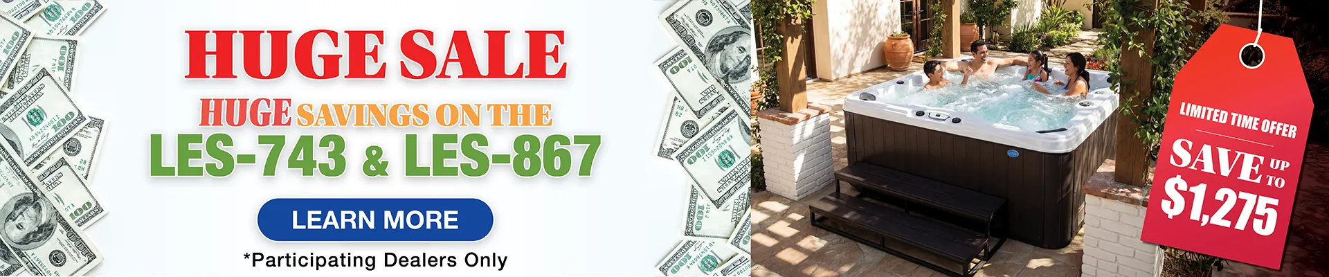 Calspas hot tub being used in a family setting - Centreville